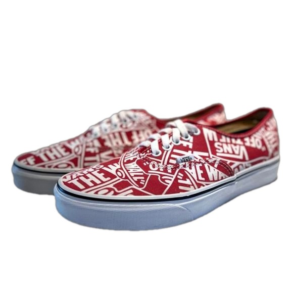 Vans Other - Vans off the wall shoes red with white logo Special Edition.